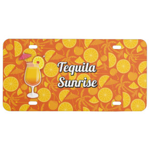 Tequila sunrise license plate