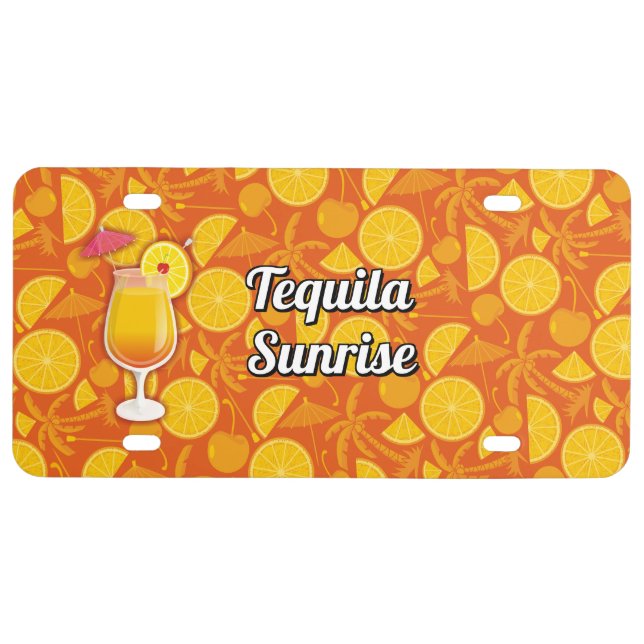 Tequila sunrise license plate (Front)