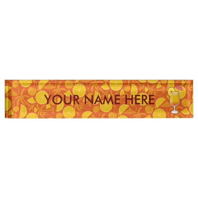 Tequila sunrise name plate (Front)