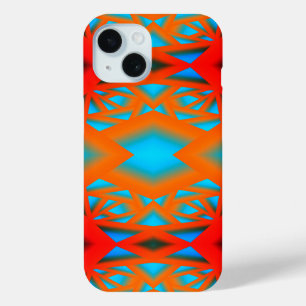 Tequila Sunrise Ombre Geometric Abstract Art iPhone 15 Case