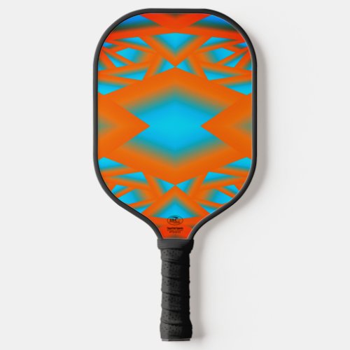 Tequila Sunrise Ombre Geometric Abstract Art  Pickleball Paddle