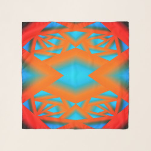 Tequila Sunrise Ombre Geometric Abstract Art  Scarf