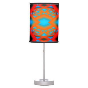 Tequila Sunrise Ombre Geometric Abstract Art Table Lamp