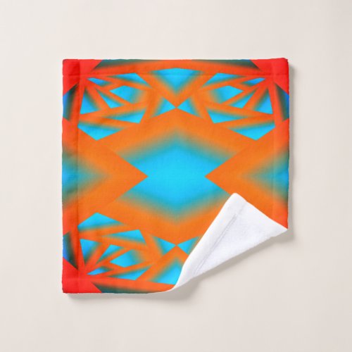 Tequila Sunrise Ombre Geometric Abstract Art Wash Cloth