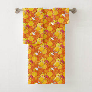 Tequila Sunrise Pattern Bath Towel Set