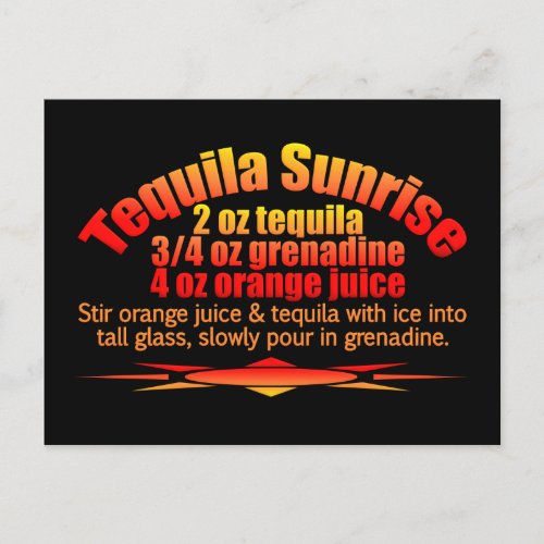 Tequila Sunrise postcard