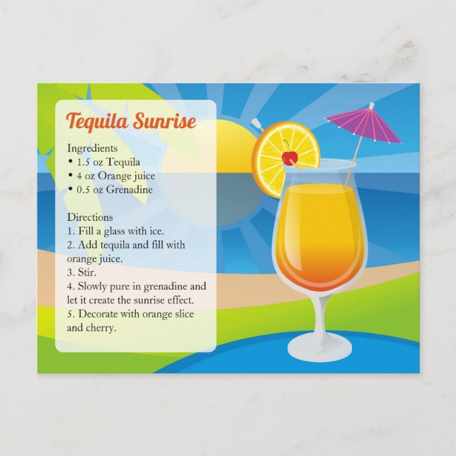 Tequila Sunrise Postcard (Front)