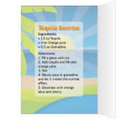 Tequila Sunrise Recipe Cards (Inside (Left))