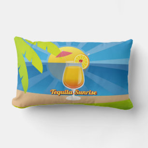 Tequila Sunrise Recipe Lumbar Pillow