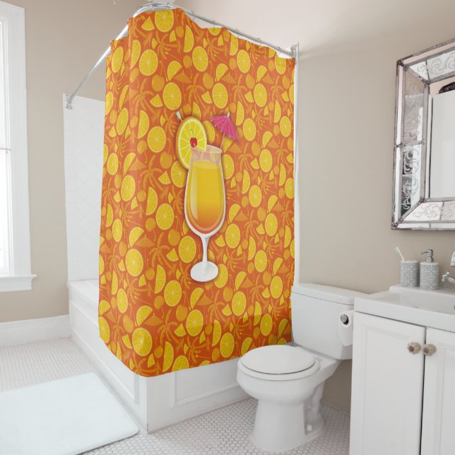 Tequila sunrise shower curtain (In Situ)