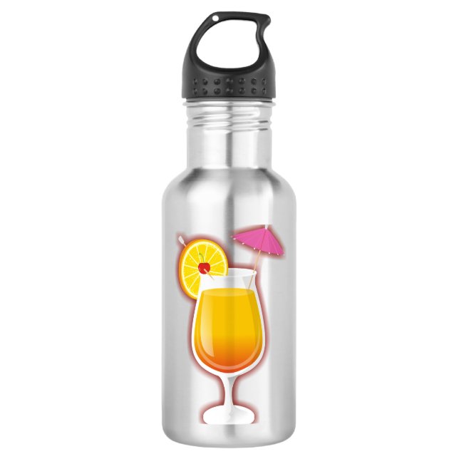 Tequila sunrise stainless steel water bottle (Front)