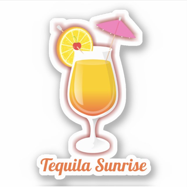 Tequila Sunrise Sticker (Front)