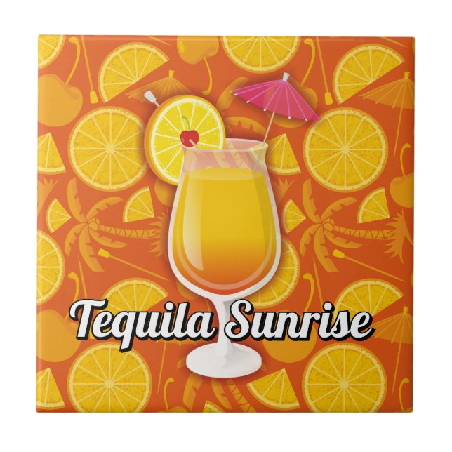 Tequila sunrise tile (Front)