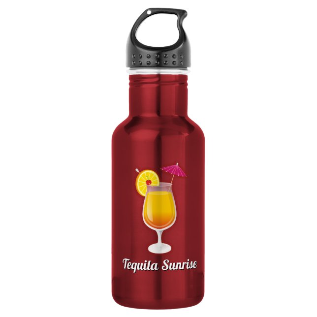 Tequila sunrise water bottle (Front)