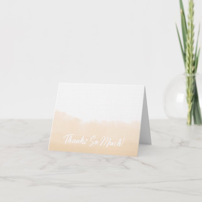 Tequila Watercolor Abstract Letterpress Thank You Card (Front)