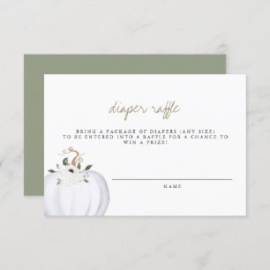 Tera - Boho Greenery Gold Diaper Raffle Ticket Invitation