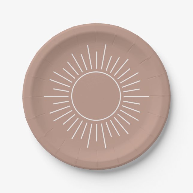 Teraccotta Sun Paper Plates (Front)