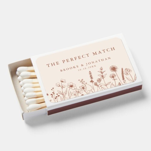 Teracorra Burnt Orange Fall Rustic Country Wedding Matchboxes