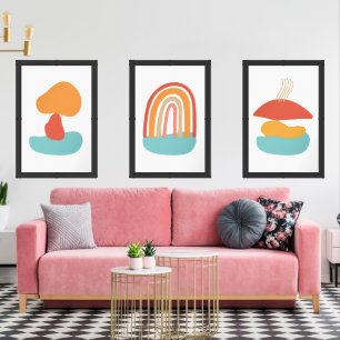 Teracota Wall Art Abstract 3 Set