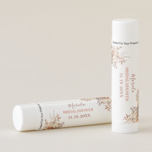 Teracotta Floral Watercolor Bridal Shower Lip Balm