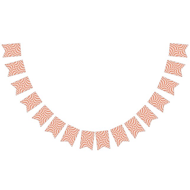 Teracotta Wedding Collection Check Checkered   Bunting Flags (All)