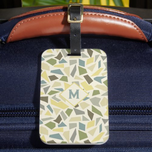 Terazzo Mosaic Green Luggage Tag