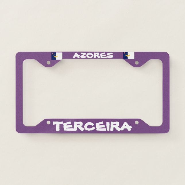 Terceira Customizable License Plate Frame (Front)
