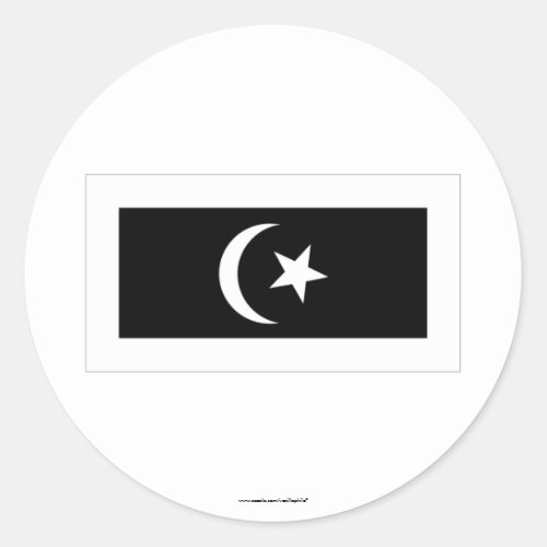 Terengganu flag classic round sticker