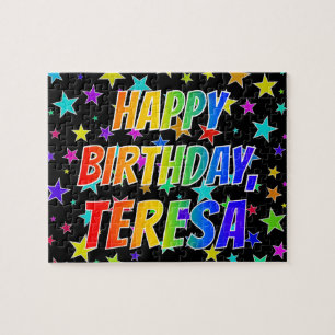 "TERESA" First Name, Fun "HAPPY BIRTHDAY" Jigsaw Puzzle