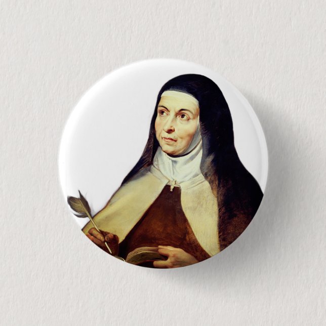 Teresa of Ávila by Rubens Button (Front)