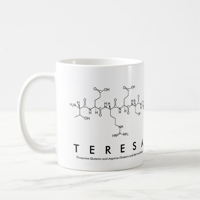 Teresa peptide name mug (Left)