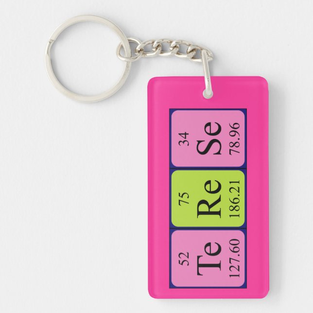 Terese periodic table name keyring (Front)