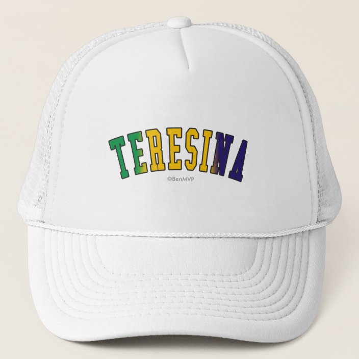 Teresina in Brazil National Flag Colors Hat