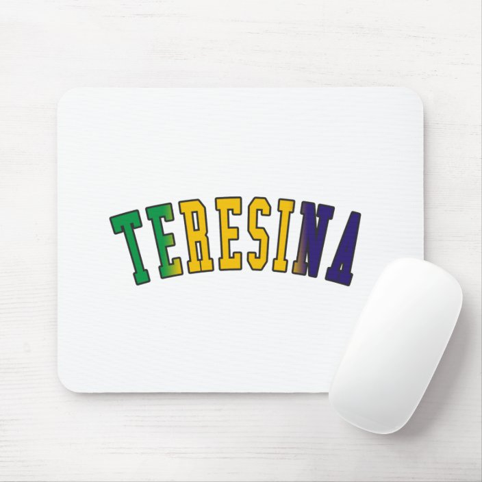 Teresina in Brazil National Flag Colors Mouse Pad