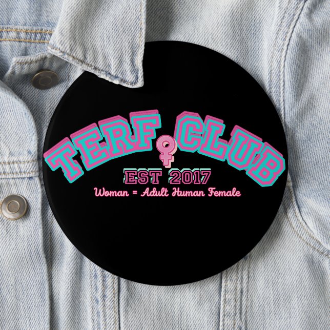 TERF club badge Button (In Situ)