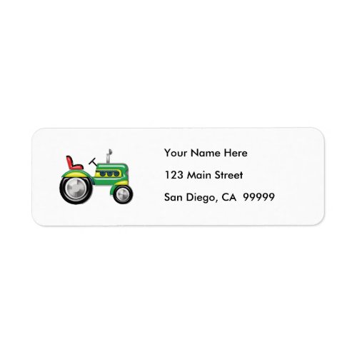 Teriffic Green Tractor Label