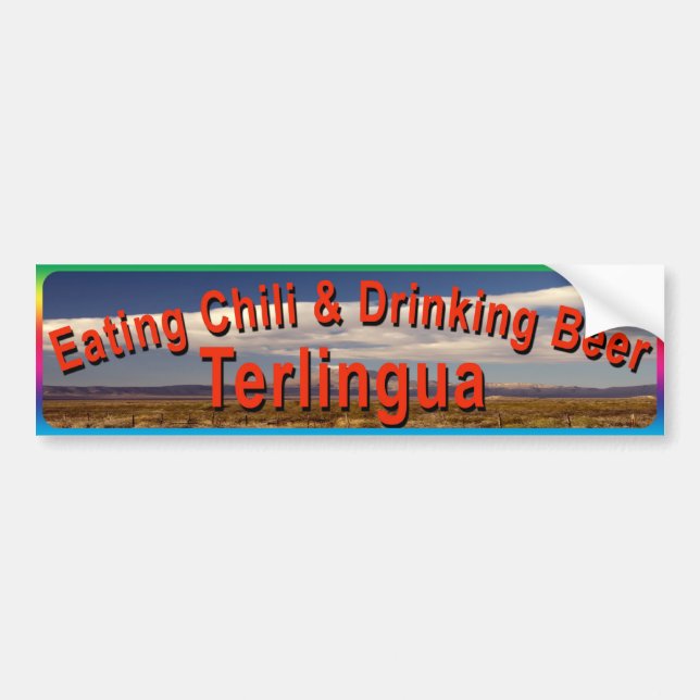 Terlingua Eating Chile Bumper Sticker (Front)