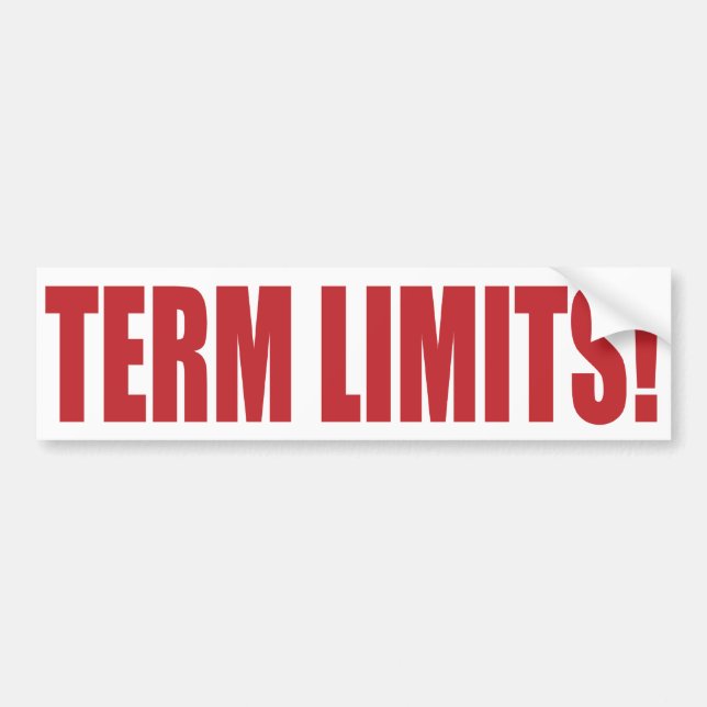 Term Limits NOW! Bumper Sticker (Front)