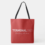 Terminal 1913 Large Red Tote at Zazzle
