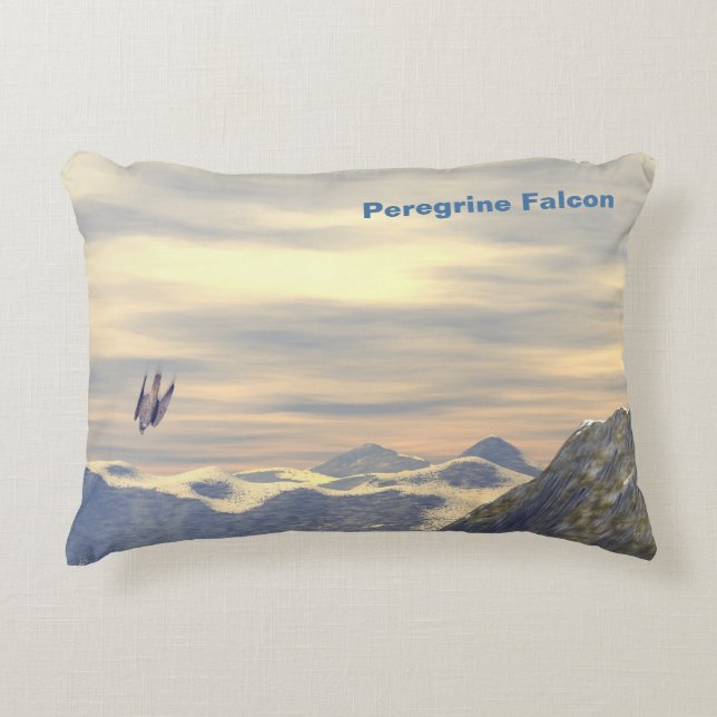 Terminal Velocity Peregrine Falcon Accent Pillow (Front)