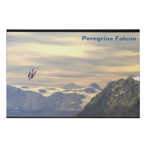 Terminal Velocity Peregrine Falcon Faux Canvas Print