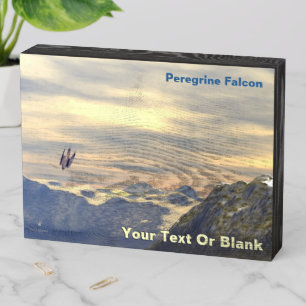 Terminal Velocity Peregrine Falcon Wooden Box Sign