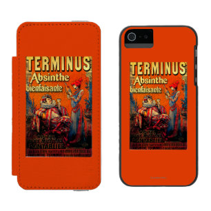 Terminus Absinthe Vintage PosterEurope Wallet Case For iPhone SE/5/5s