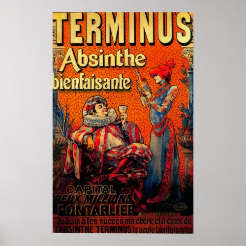 Terminus Absinthe Vintage PosterEurope Poster