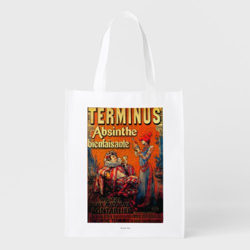 Terminus Absinthe Vintage PosterEurope Reusable Grocery Bag