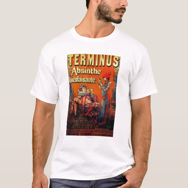 Terminus Absinthe Vintage PosterEurope T-Shirt (Front)