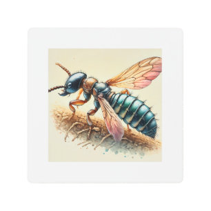 Termite Insect 081024IREF231 - Watercolor Metal Print