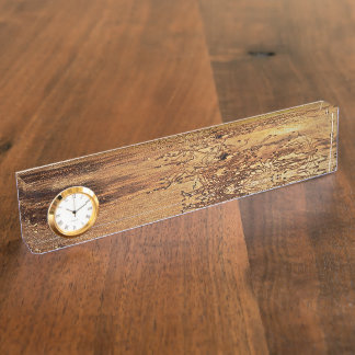 Termites Tunnel in Tree Bark Desk Name Plate