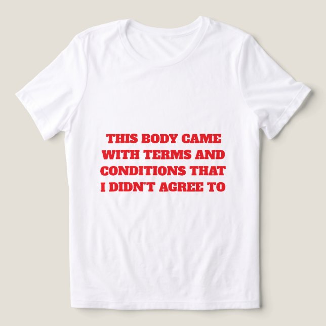 Terms and Conditions T-Shirt Tri-Blend Shirt (Design Front)