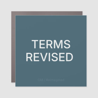 TERMS REVISED whiteboard magnet